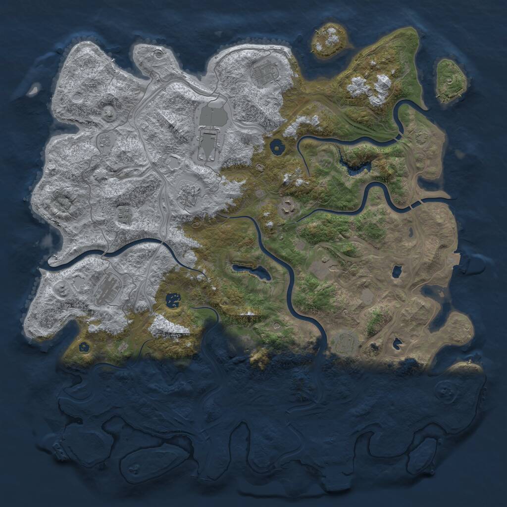 Rust Map: Procedural Map, Size: 4888, Seed: 16622, 16 Monuments
