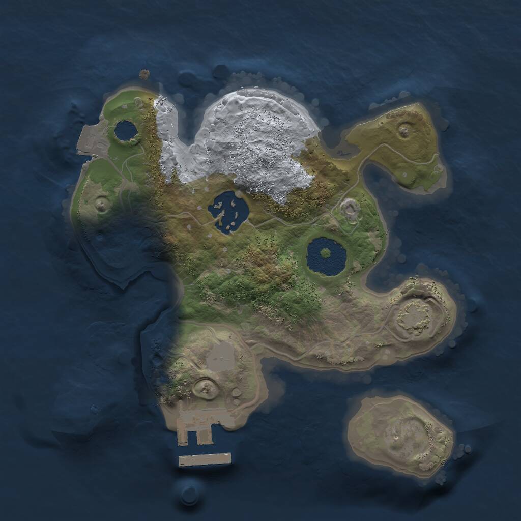 Rust Map: Procedural Map, Size: 2000, Seed: 200392111, 4 Monuments