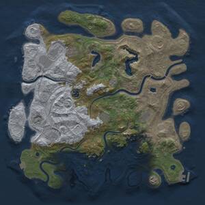 Thumbnail Rust Map: Procedural Map, Size: 4250, Seed: 1438293784, 14 Monuments