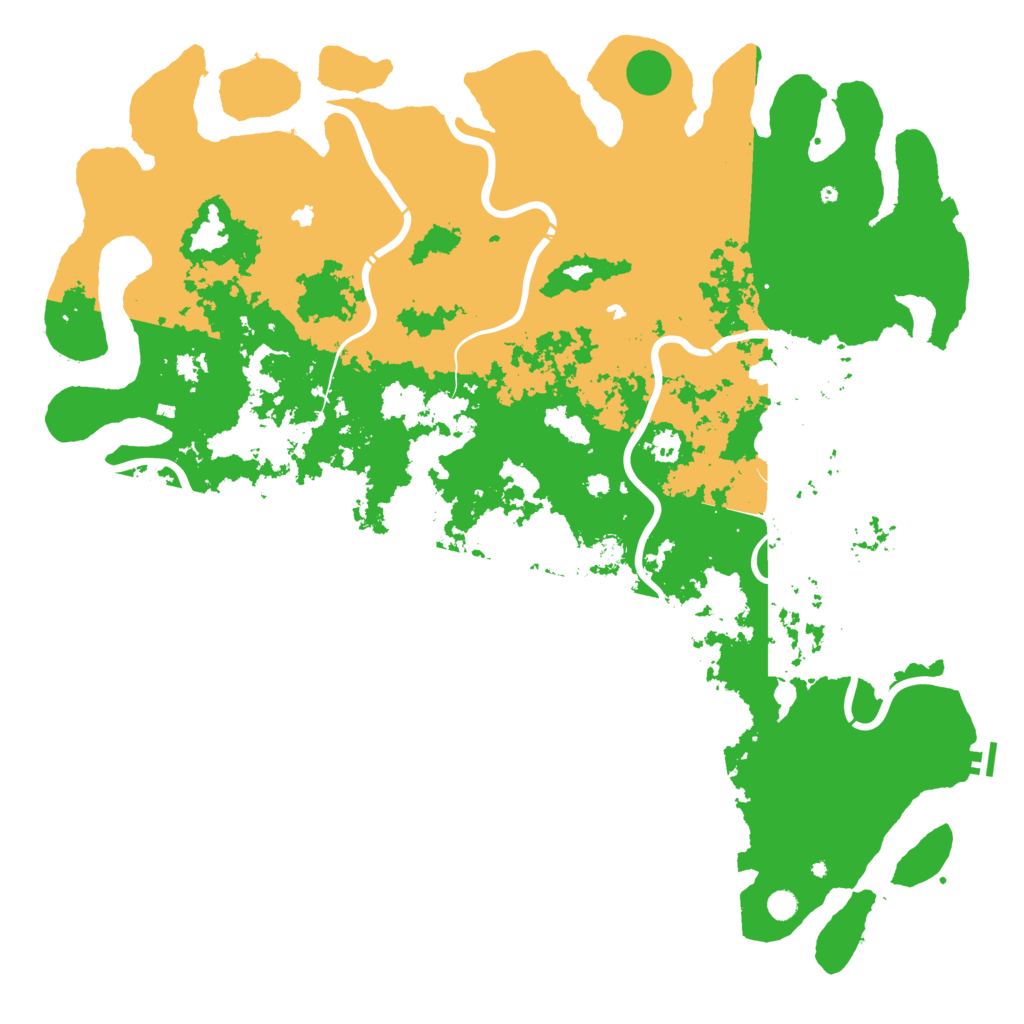 Biome Rust Map: Procedural Map, Size: 6000, Seed: 282106