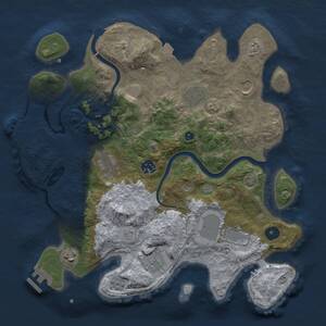 Thumbnail Rust Map: Procedural Map, Size: 3500, Seed: 1314280138, 14 Monuments