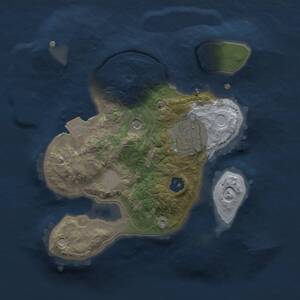 Thumbnail Rust Map: Procedural Map, Size: 2000, Seed: 2125333276, 3 Monuments