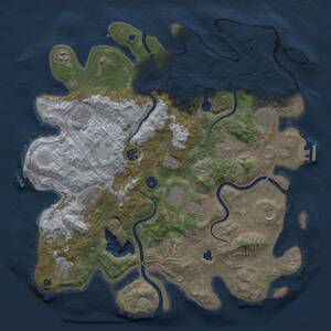 Thumbnail Rust Map: Procedural Map, Size: 4250, Seed: 1274607741, 17 Monuments