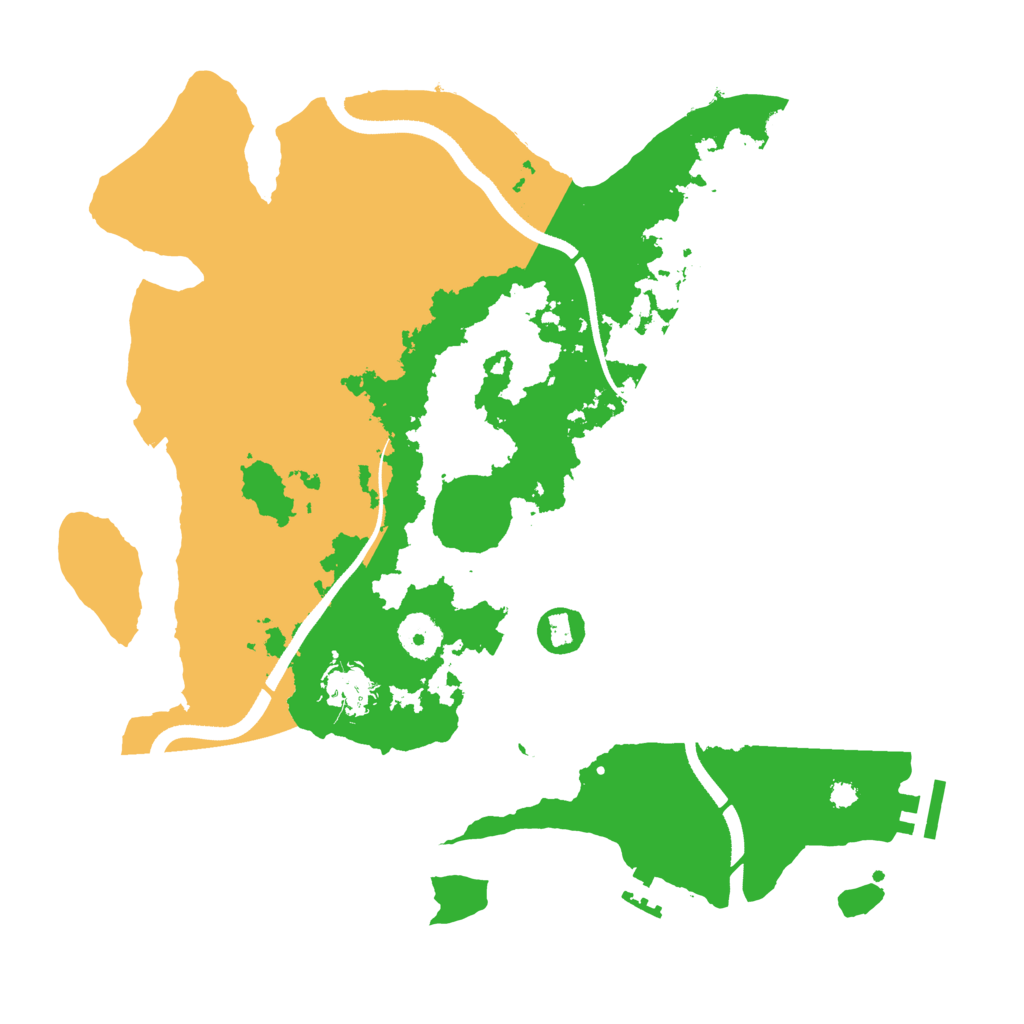 Biome Rust Map: Procedural Map, Size: 3500, Seed: 186622