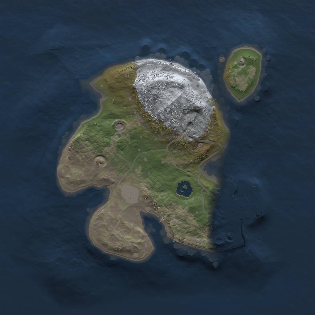 Rust Map: Procedural Map, Size: 2000, Seed: 12749429, 2 Monuments