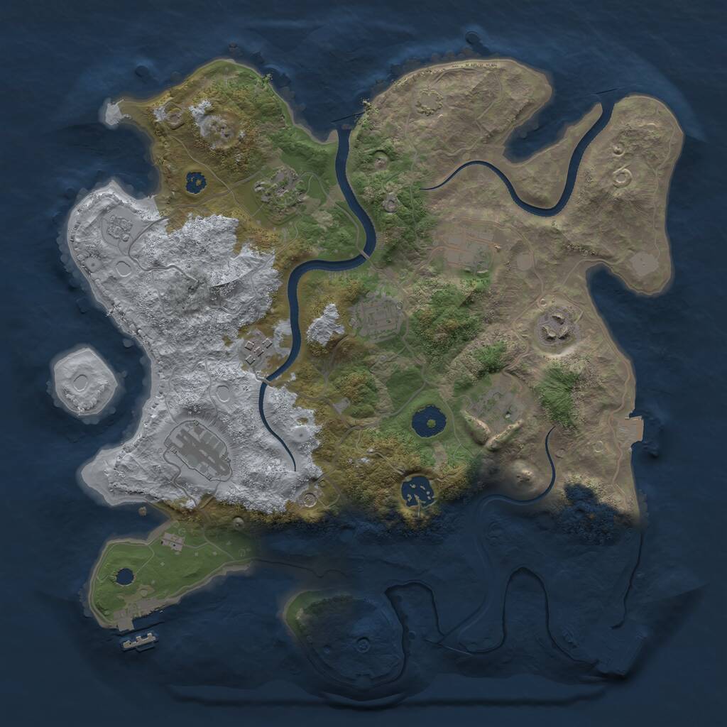Rust Map: Procedural Map, Size: 3400, Seed: 1488179047, 14 Monuments