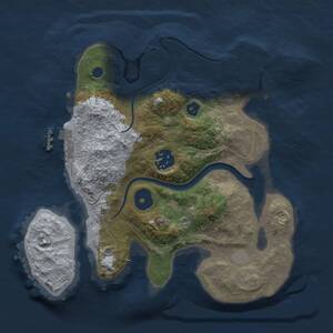 Thumbnail Rust Map: Procedural Map, Size: 2500, Seed: 266496308, 4 Monuments