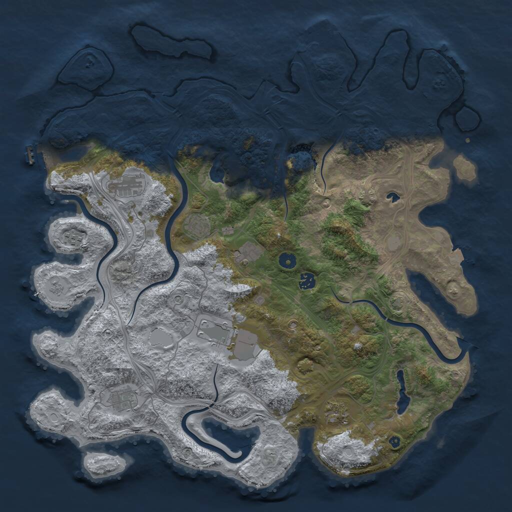 Rust Map: Procedural Map, Size: 4500, Seed: 798756834, 14 Monuments