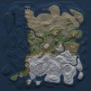 Thumbnail Rust Map: Procedural Map, Size: 3999, Seed: 183800176, 15 Monuments