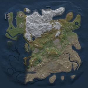 Thumbnail Rust Map: Procedural Map, Size: 3750, Seed: 1065681054, 15 Monuments