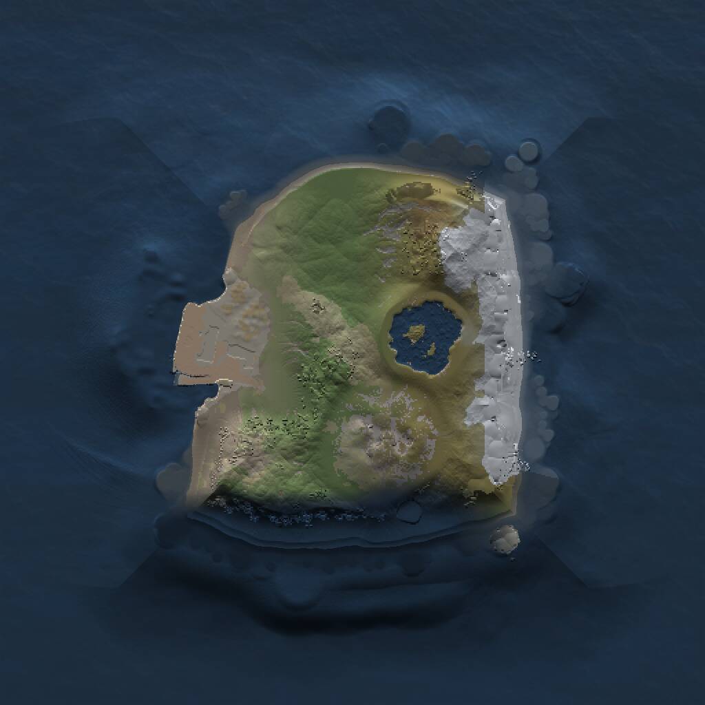 Rust Map: Procedural Map, Size: 1000, Seed: 2035877119, 1 Monuments