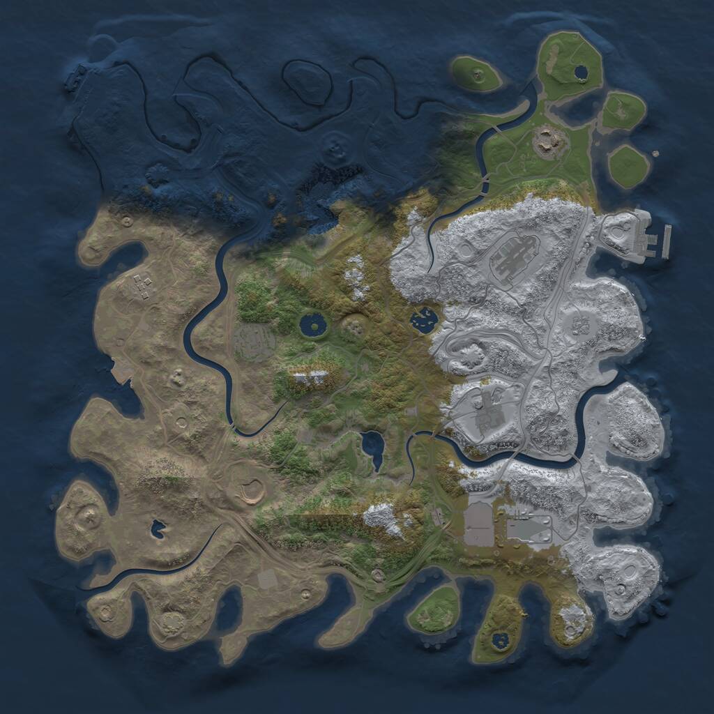 Rust Map: Procedural Map, Size: 4250, Seed: 1564899687, 14 Monuments