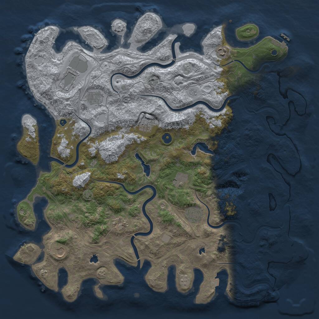 Rust Map: Procedural Map, Size: 4800, Seed: 1702062675, 15 Monuments