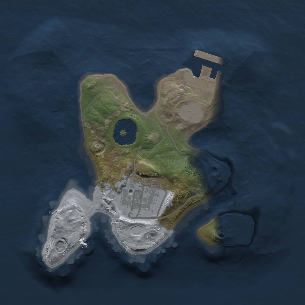 Rust Map: Procedural Map, Size: 1800, Seed: 296849114, 3 Monuments