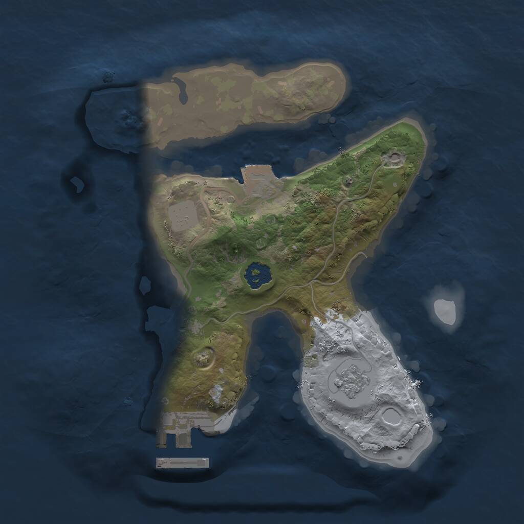 Rust Map: Procedural Map, Size: 2000, Seed: 616333733, 3 Monuments