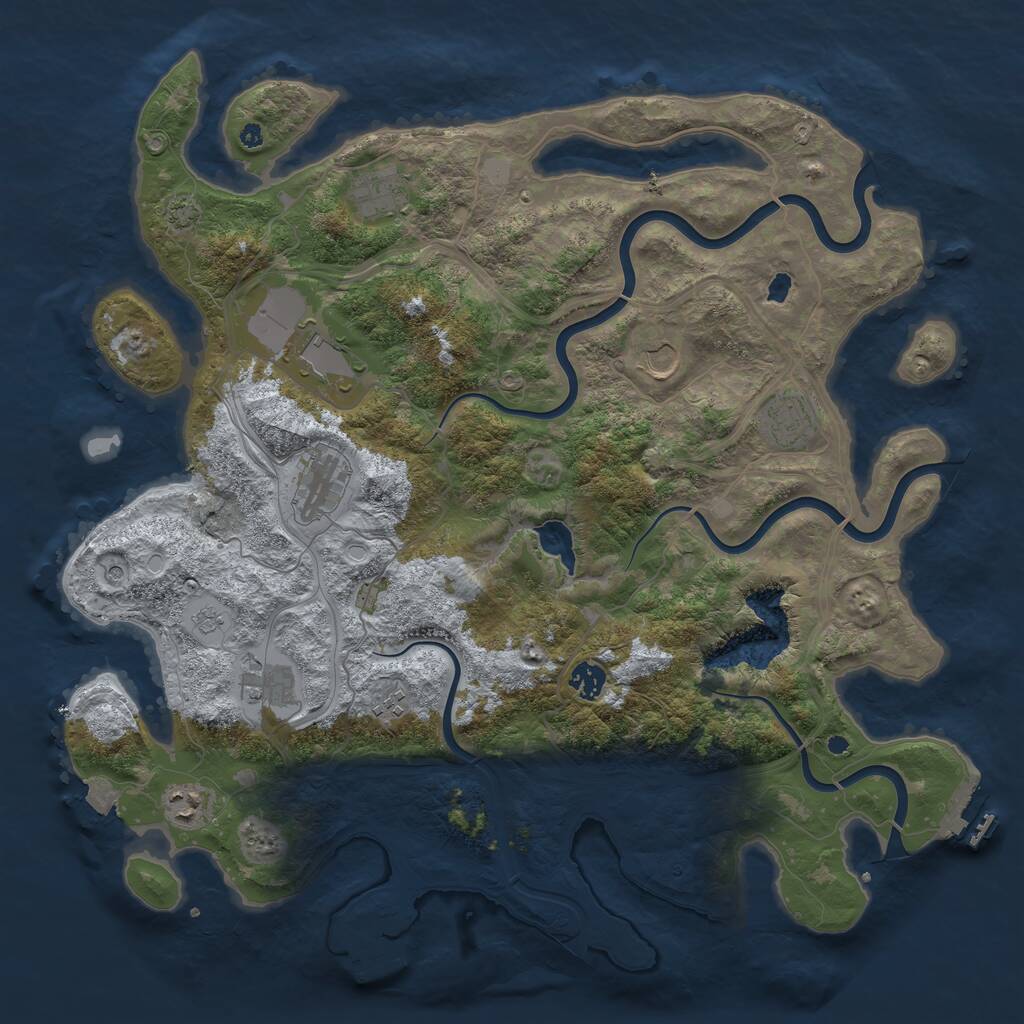 Rust Map: Procedural Map, Size: 4300, Seed: 511, 15 Monuments