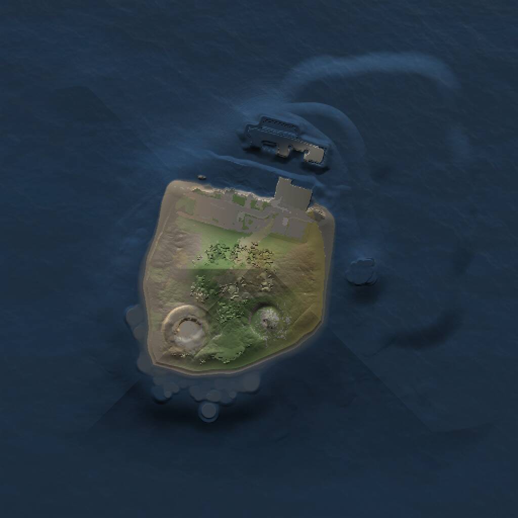 Rust Map: Procedural Map, Size: 1000, Seed: 646583875, 2 Monuments