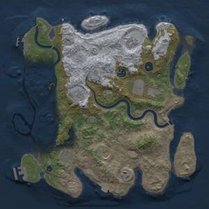 Thumbnail Rust Map: Procedural Map, Size: 3500, Seed: 1089127419, 14 Monuments