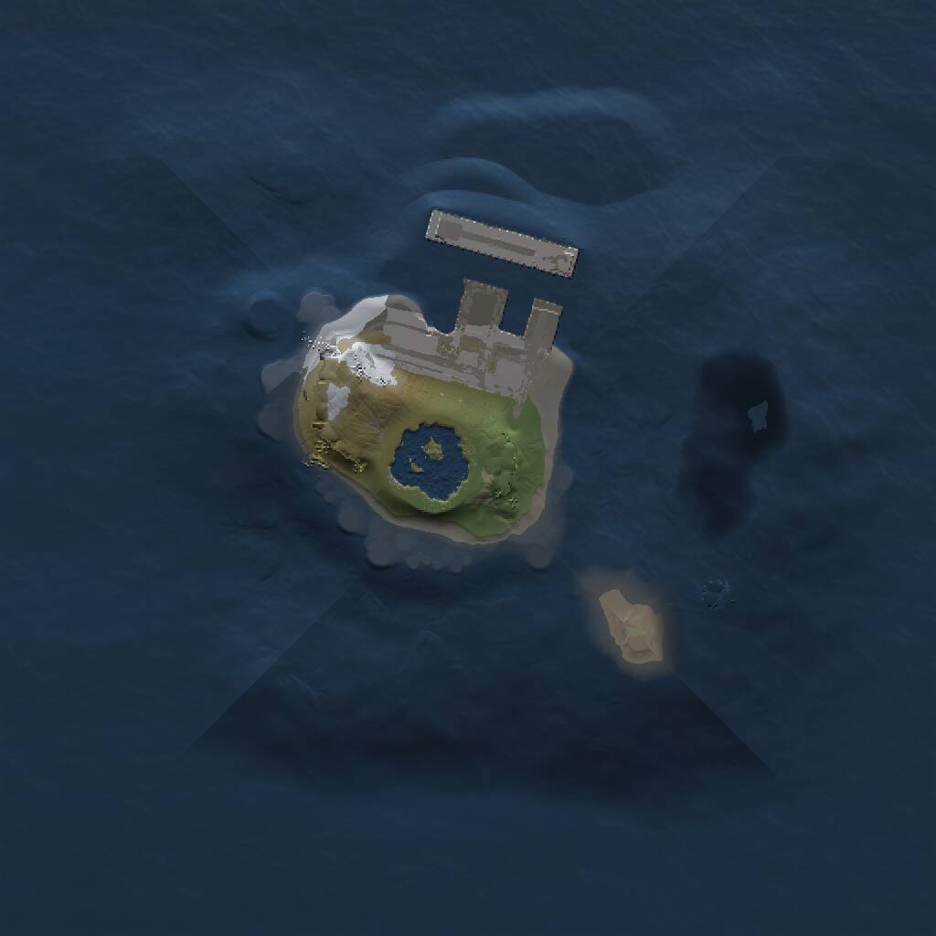 Rust Map: Procedural Map, Size: 1250, Seed: 2106593295, 2 Monuments