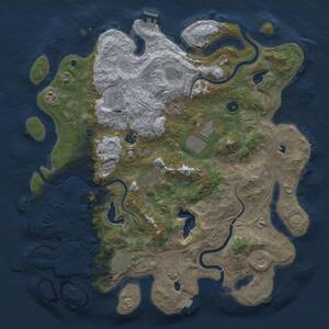 Thumbnail Rust Map: Procedural Map, Size: 4500, Seed: 685613304, 16 Monuments
