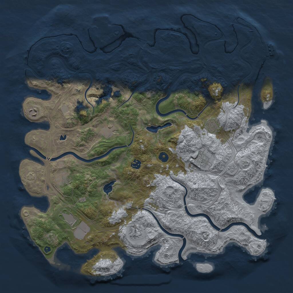 Rust Map: Procedural Map, Size: 4500, Seed: 1602515592, 15 Monuments