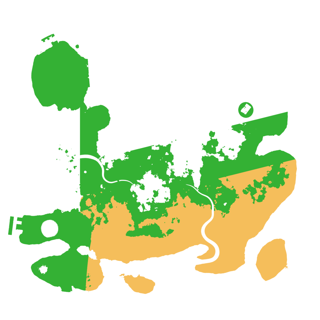 Biome Rust Map: Procedural Map, Size: 3500, Seed: 50524