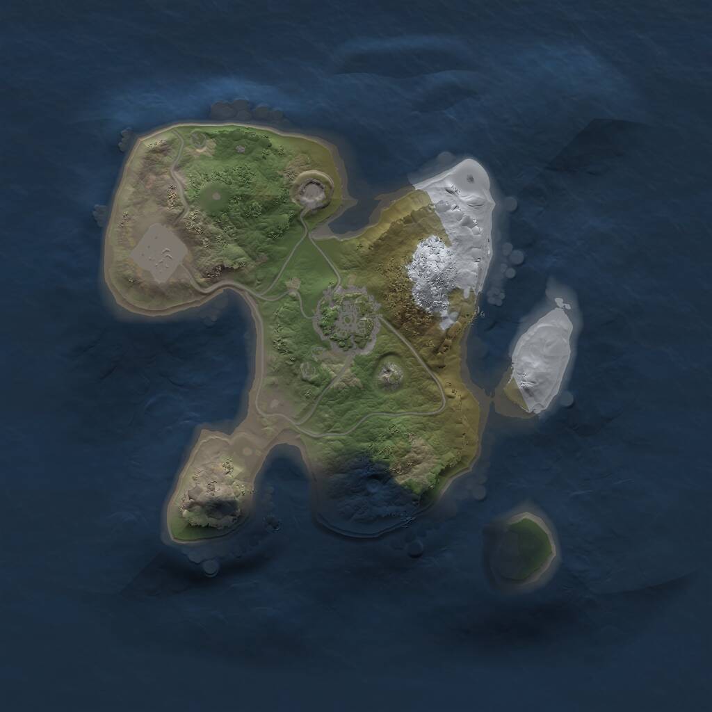Rust Map: Procedural Map, Size: 1600, Seed: 1536675964, 2 Monuments