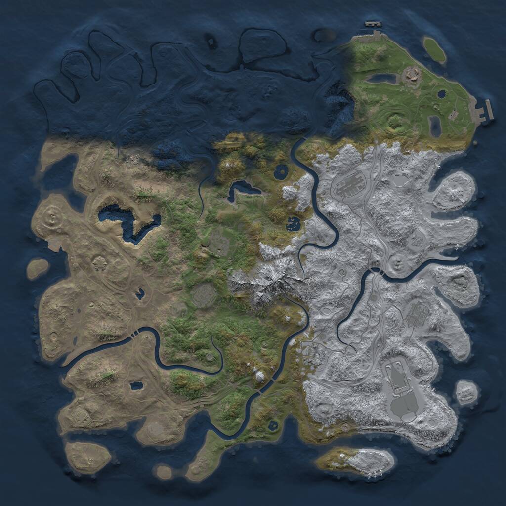 Rust Map: Procedural Map, Size: 5000, Seed: 378617858, 15 Monuments