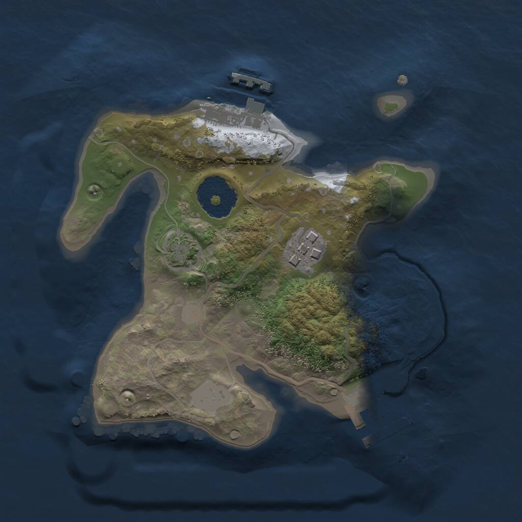 Rust Map: Procedural Map, Size: 2000, Seed: 234532, 5 Monuments