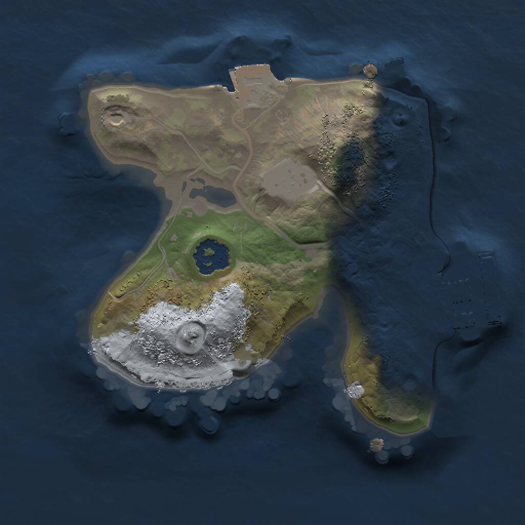 Rust Map: Procedural Map, Size: 1500, Seed: 1633908904, 2 Monuments