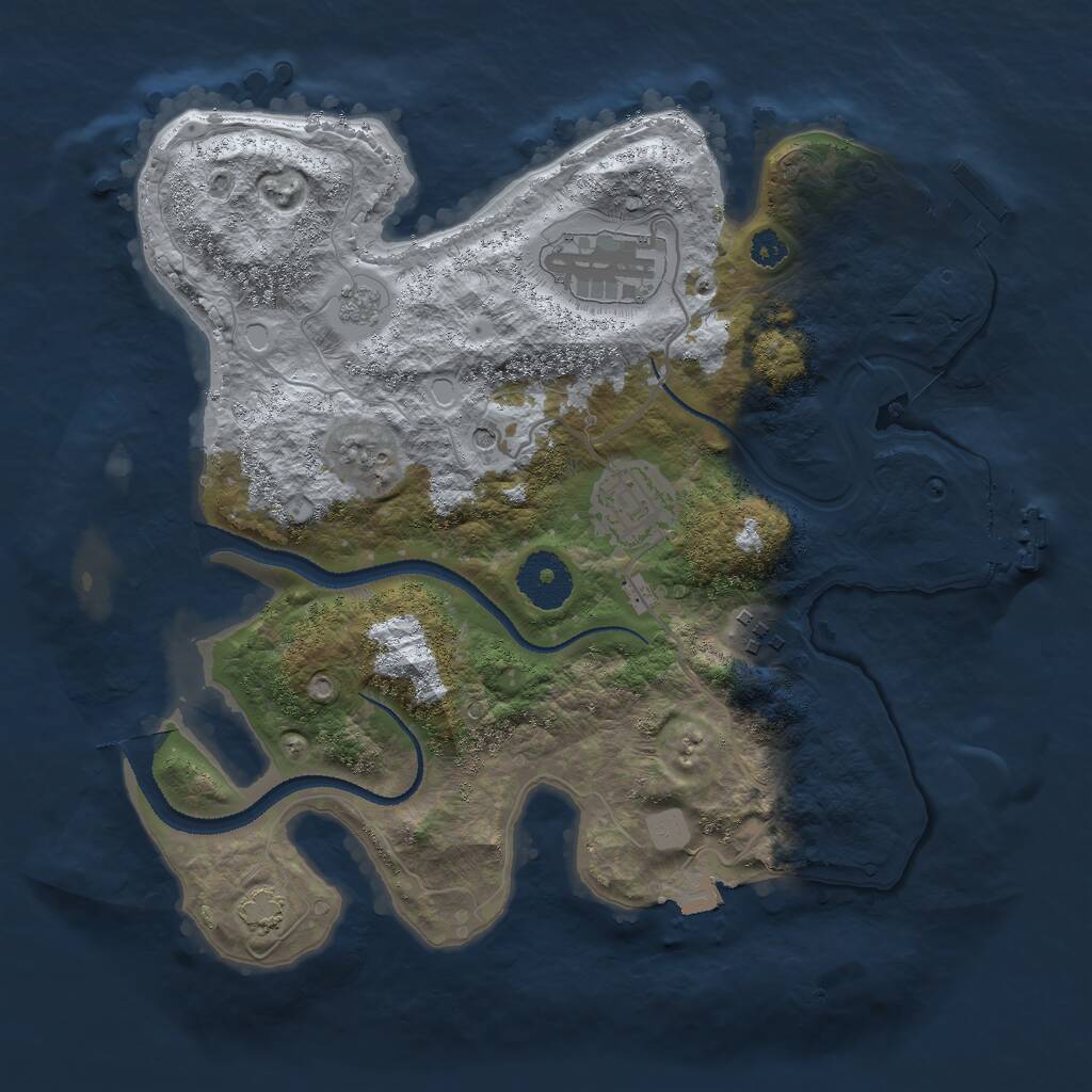 Rust Map: Procedural Map, Size: 3000, Seed: 131313, 9 Monuments