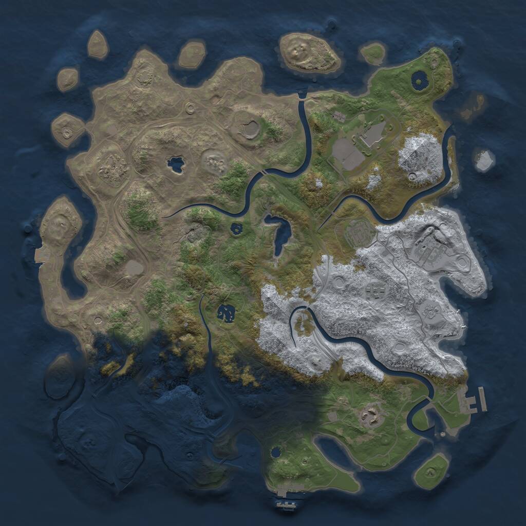 Rust Map: Procedural Map, Size: 4250, Seed: 6052025, 14 Monuments