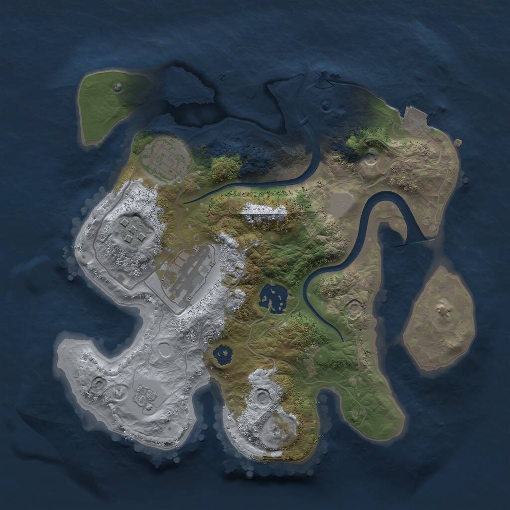 Rust Map: Procedural Map, Size: 2600, Seed: 1104191212, 7 Monuments
