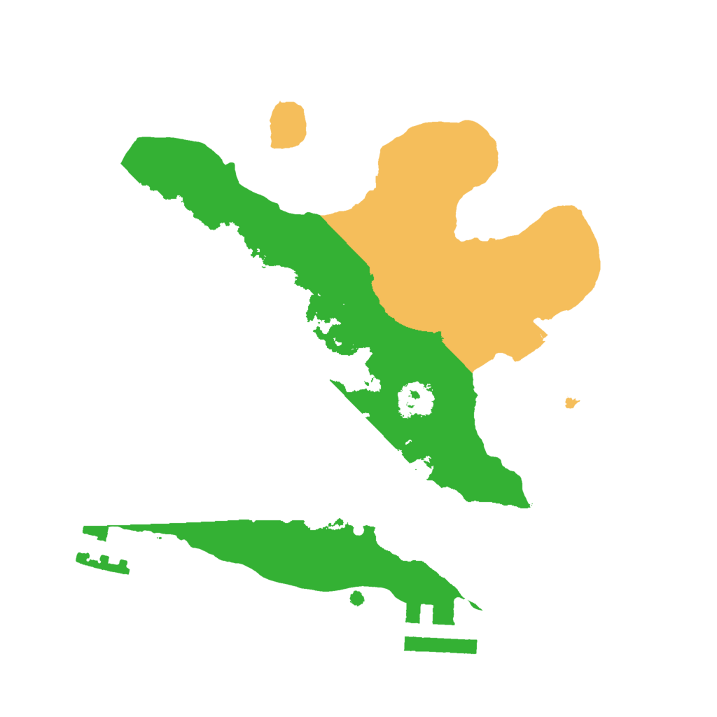 Biome Rust Map: Procedural Map, Size: 2000, Seed: 164788015