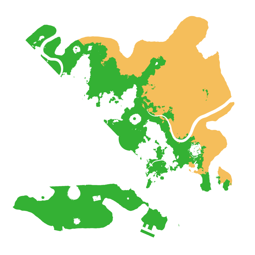 Biome Rust Map: Procedural Map, Size: 3500, Seed: 164788015