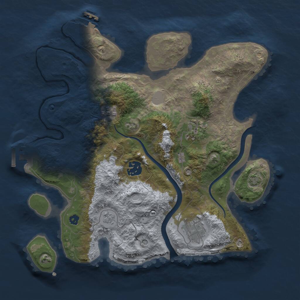 Rust Map: Procedural Map, Size: 3000, Seed: 367188778, 10 Monuments