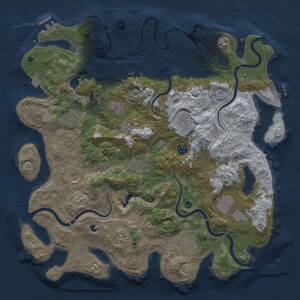 Thumbnail Rust Map: Procedural Map, Size: 4300, Seed: 276667, 17 Monuments
