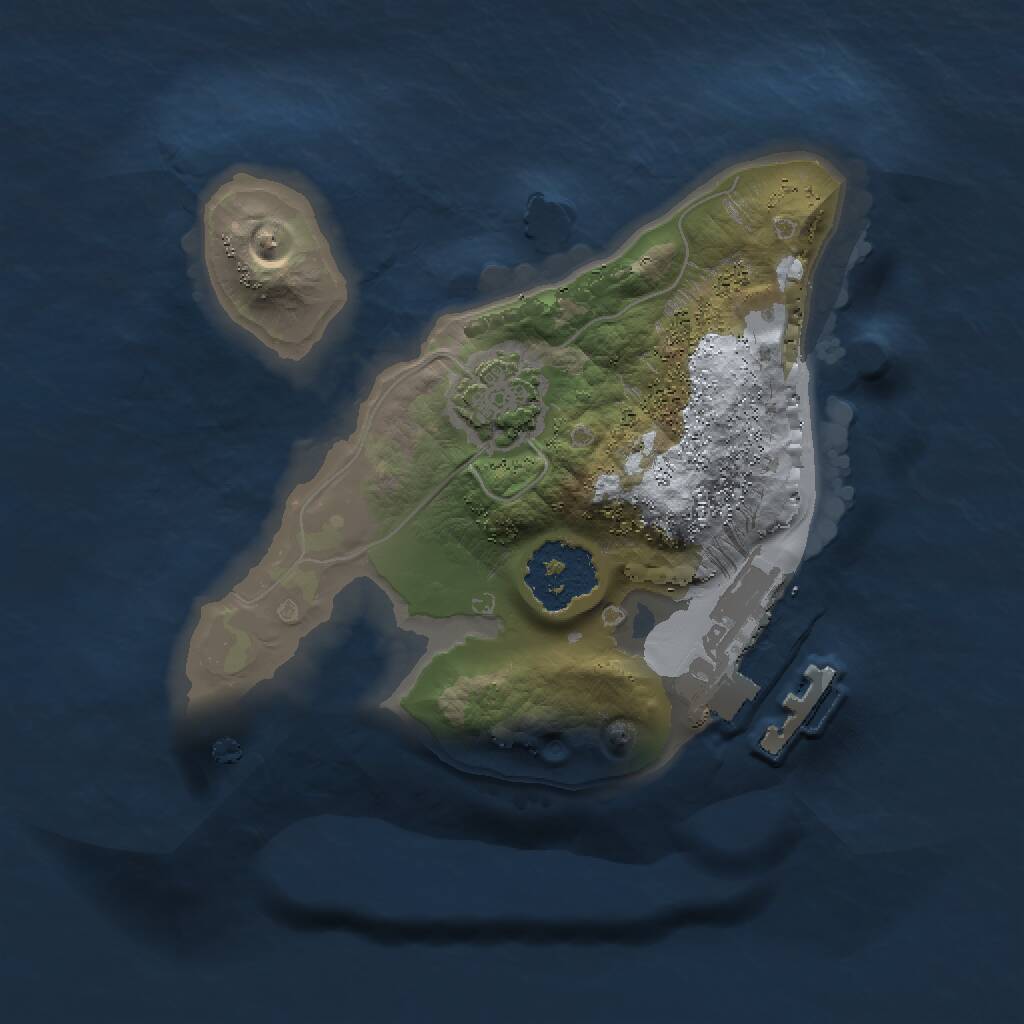 Rust Map: Procedural Map, Size: 1500, Seed: 1736915971, 3 Monuments