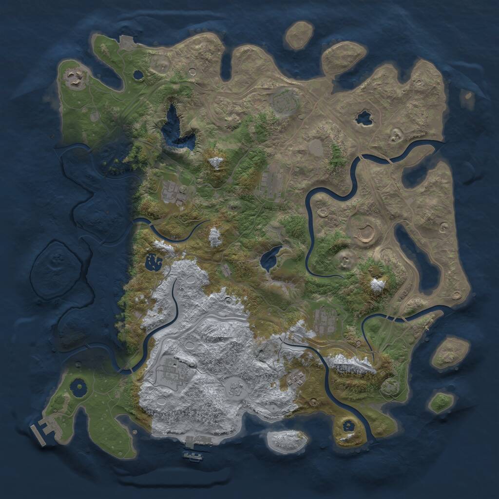 Rust Map: Procedural Map, Size: 4255, Seed: 1454959809, 15 Monuments