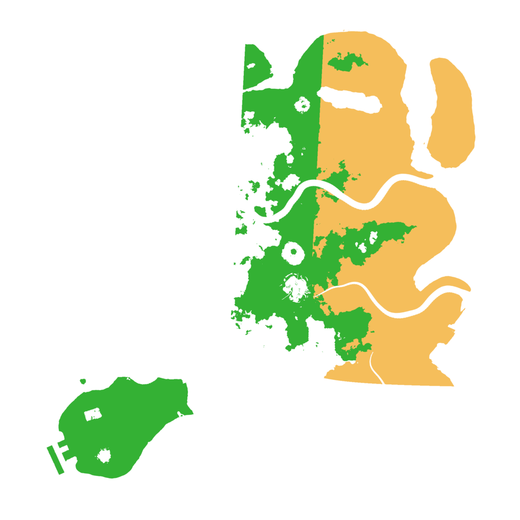 Biome Rust Map: Procedural Map, Size: 3500, Seed: 198560185