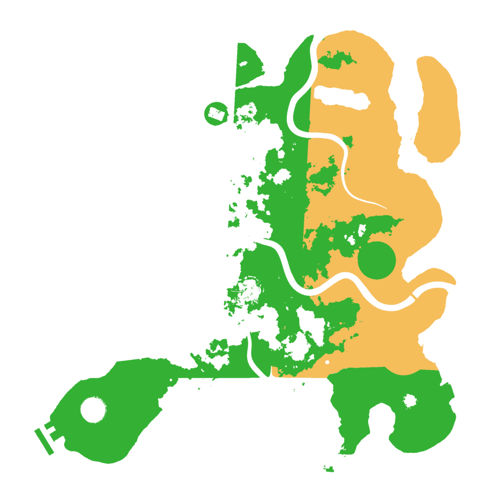 Biome Rust Map: Procedural Map, Size: 3500, Seed: 198560185