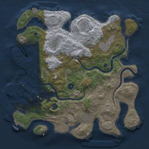 Thumbnail Rust Map: Procedural Map, Size: 3700, Seed: 356057583, 14 Monuments