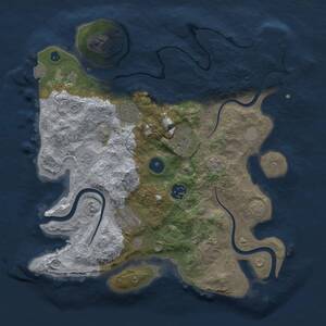 Thumbnail Rust Map: Procedural Map, Size: 3250, Seed: 832922052, 11 Monuments