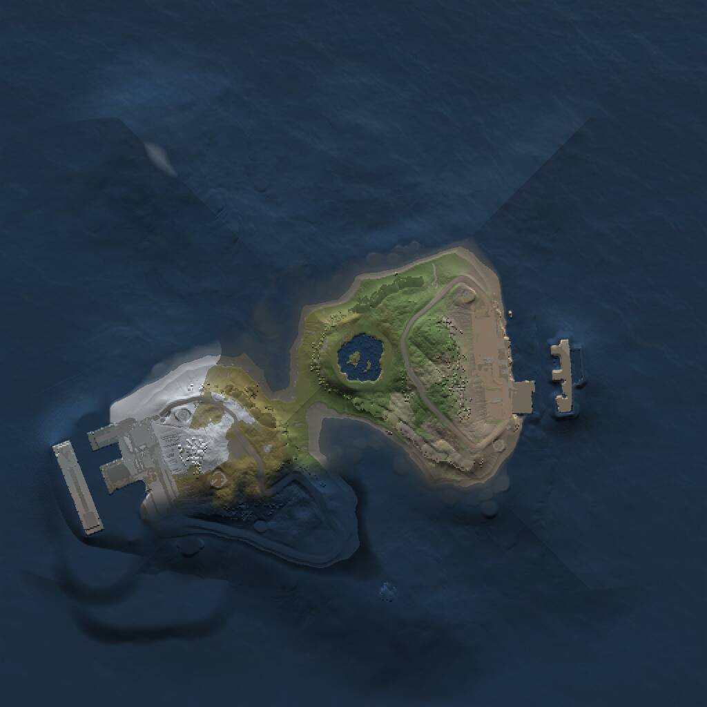 Rust Map: Procedural Map, Size: 1500, Seed: 900, 3 Monuments