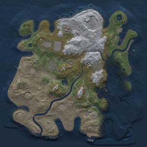 Thumbnail Rust Map: Procedural Map, Size: 3700, Seed: 1439301762, 15 Monuments