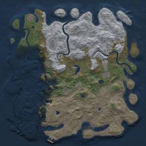 Thumbnail Rust Map: Procedural Map, Size: 4800, Seed: 2099065505, 16 Monuments