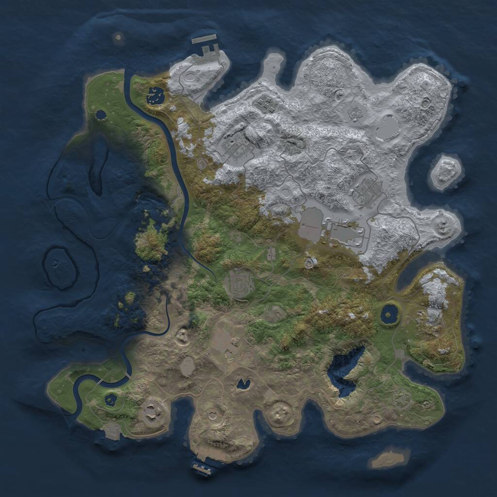 Rust Map: Procedural Map, Size: 4000, Seed: 58000, 15 Monuments