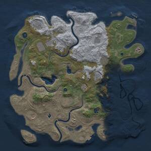 Thumbnail Rust Map: Procedural Map, Size: 4300, Seed: 861157765, 16 Monuments