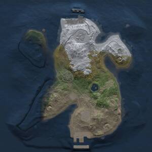 Thumbnail Rust Map: Procedural Map, Size: 2000, Seed: 1749392504, 5 Monuments