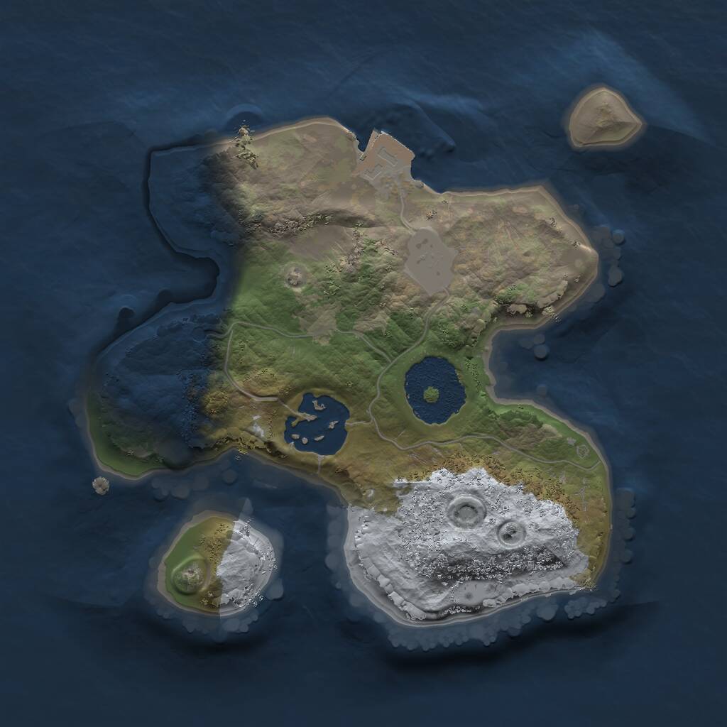 Rust Map: Procedural Map, Size: 1750, Seed: 2341422, 2 Monuments